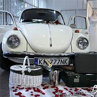 Auto do Ślubu na Wesele wynajem Volkswagen Garbus Kraków