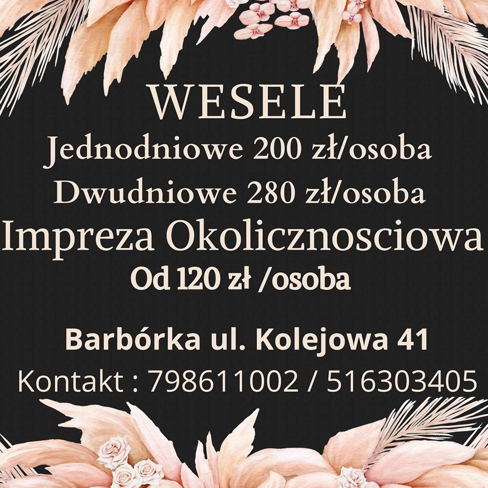 Organizacja wesel Bełchatów Sala Barbórka